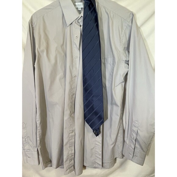 Marquis Other - Marquis Men’s Dress Shirt Long Sleeve Size 15.5/34-35 Includes Tie